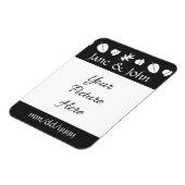 Fall Leaves in Black Save-the-Date Magnet Magneet (Linkerzijde)