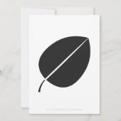 Fall Leaves in Black Wedding Invitation Kaart (Achterkant)