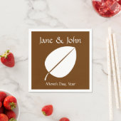 Fall Leaves in Chocolate Napkins Servetten (Insitu)