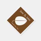 Fall Leaves in Chocolate Napkins Servetten (Hoek)