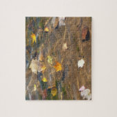Fall Leaves in Pond Water Natuur Fotografie Legpuzzel (Verticaal)