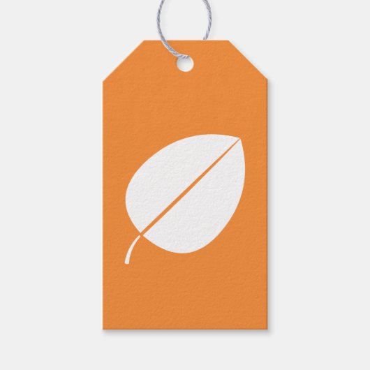 Fall Leaves in Sinaasappel Gift Label Cadeaulabel (Voorkant)