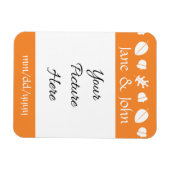 Fall Leaves in Sinaasappel Save-the-Date Magnet Magneet (Horizontaal)