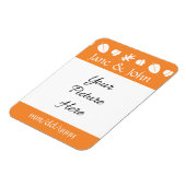 Fall Leaves in Sinaasappel Save-the-Date Magnet Magneet (Linkerzijde)