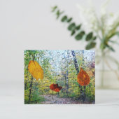 Fall Leaves In The Rain Postcard Briefkaart (Staand voorkant)