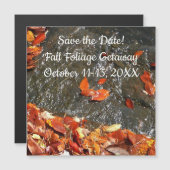 Fall Leaves in Waterfall I Autumn Photography (Voorkant / Achterkant)