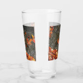 Fall Leaves in Waterfall I Autumn Photography Glas (Rechts)