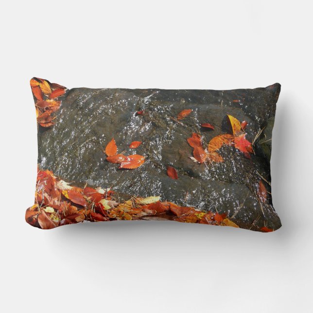 Fall Leaves in Waterfall I Autumn Photography Kussen (Voorkant)