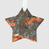 Fall Leaves in Waterfall I Autumn Photography Ornament (achterkant)