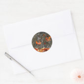Fall Leaves in Waterfall I Autumn Photography Ronde Sticker (Envelop)