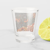 Fall Leaves in Waterfall I Autumn Photography Shot Glas (Achterkant)