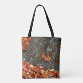 Fall Leaves in Waterfall I Autumn Photography Tote Bag (Achterkant)