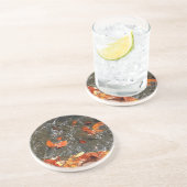 Fall Leaves in Waterfall I Autumn Photography Zandsteen Onderzetter (Zijkant)