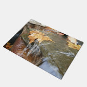 Fall Leaves in Waterfall II Autumn Photography Deurmat (Schuin)