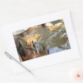 Fall Leaves in Waterfall II Autumn Photography Rechthoekige Sticker (Envelop)