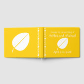 Fall Leaves in Yellow Guest Book Gastenboek (Volledig)