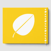 Fall Leaves in Yellow Guest Book Gastenboek (Achterkant)