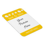 Fall Leaves in Yellow Save-the-Date Magnet Magneet (Rechterzijde)