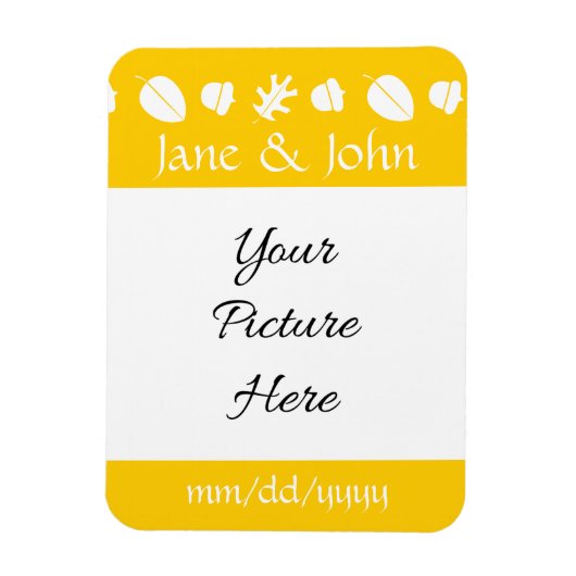 Fall Leaves in Yellow Save-the-Date Magnet Magneet (Verticaal)