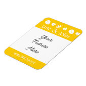 Fall Leaves in Yellow Save-the-Date Magnet Magneet (Linkerzijde)