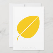 Fall Leaves in Yellow Wedding Invitation Kaart (Achterkant)