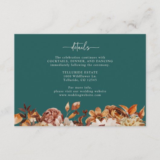 Fall Leaves Informatiekaartje (Voorkant)