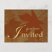 Fall Leaves Invitation - Briefkaart (Voorkant)