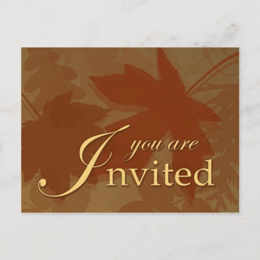 Fall Leaves Invitation - Briefkaart (Voorkant)