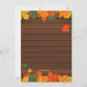 Fall Leaves Invitation Kaart (Achterkant)