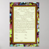 Fall Leaves Ketubah Canadian Reform Text Poster (Voorkant)