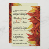 Fall Leaves l Autumn Wedding Invitation Kaart (Voorkant / Achterkant)