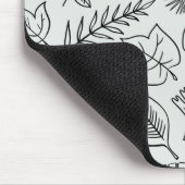 Fall Leaves Line Art Pattern - Cute Minimal Simple Muismat (Hoek)