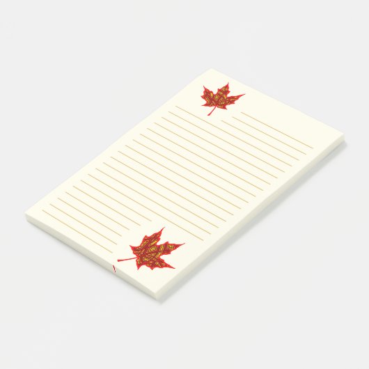 Fall Leaves Lined Post-it® Notes (Schuin)