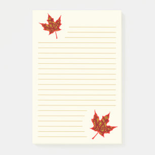 Fall Leaves Lined Post-it® Notes