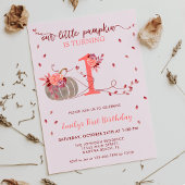 Fall Leaves Little Pumpkin First Birthday Kaart