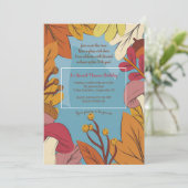 Fall Leaves Masculine Birthday Party Invitation Kaart (Staand voorkant)