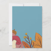 Fall Leaves Masculine Birthday Party Invitation Kaart (Achterkant)