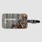 Fall Leaves met sneeuw iPhone / iPad hoesje Bagagelabel (Voorkant (horizontaal))