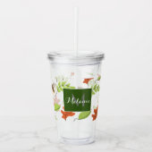Fall Leaves Monogram aangepast Acryl Drinkbeker (Voorkant)