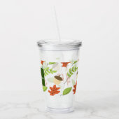Fall Leaves Monogram aangepast Acryl Drinkbeker (Links)