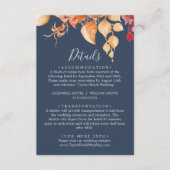 Fall Leaves | Navy Blue Details Enclosure Kaart (Voorkant)