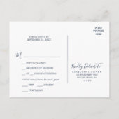 Fall Leaves | Navy Blue Menu Choice RSVP Briefkaar (Achterkant)