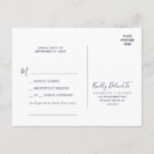 Fall Leaves | Navy Blue Song Request RSVP Briefkaa Uitnodiging Briefkaart (Achterkant)