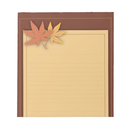 Fall Leaves Notitieblok (Voorkant)
