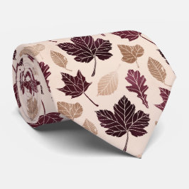 Fall Leaves op Cream White Stropdas