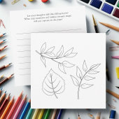 Fall Leaves Outline Kaarten met Dagboek