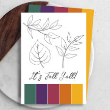 Fall Leaves Outline Kaarten met Kleur Matching