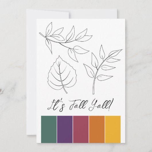 Fall Leaves Outline Kaarten met Kleur Matching (Voorkant)