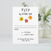 Fall Leaves Party Event Receptie RSVP (Staand voorkant)