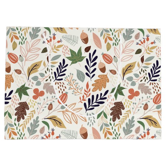 Fall Leaves Pattern Groot Cadeauzakje (Achterkant)